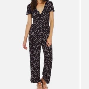 Black floral Free People Jumpsuit